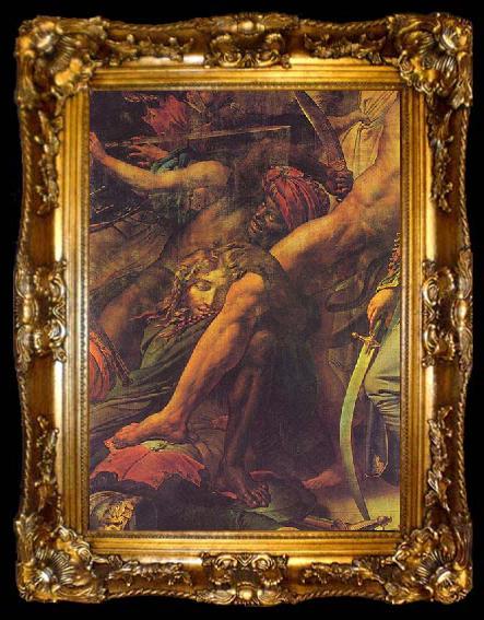 framed  Girodet-Trioson, Anne-Louis Die Revolte in Kairo, Detail, ta009-2